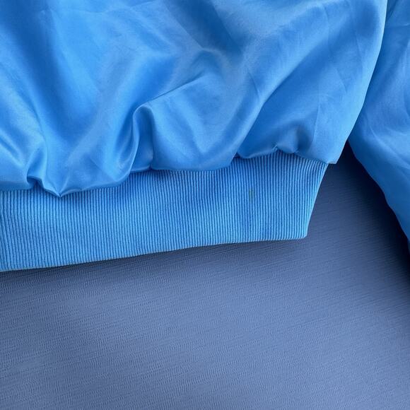 VTG Austin Open Blue Satin Bomber Jacket Mens Medium Varsity Bowling Texas - Picture 6 of 6